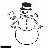 Snowman Coloring Template Pages Printable Clipart Blank Snowmen Scarf Templates Winter Clip Holidays Hat Christmas Print Drawing Olaf Sheets Cliparts sketch template