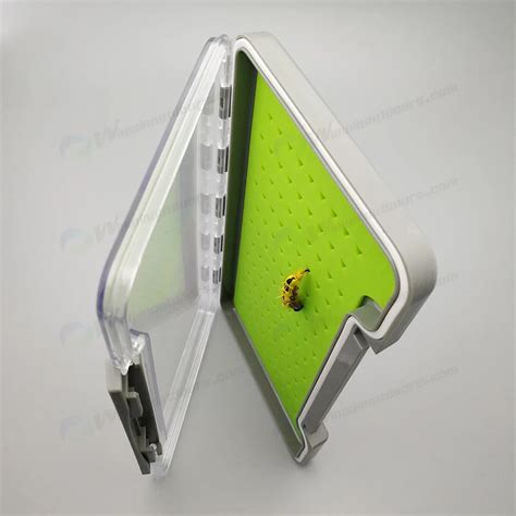 arrival high quality fly fishing tackle boxwaterproof slim fishing silicone fly fishing box