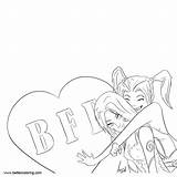 Bff Coloring Pages Forever Friends Printable Kids Print Color sketch template