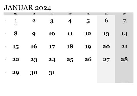 kalender januar  zum ausdrucken  xls png