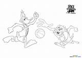 Daffy Taz Tunes Looney sketch template