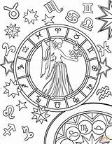 Virgo Zodiac Printable Signo Sternzeichen Zodiaco Jungfrau Signos Supercoloring Segni Zodiacali Astrological Colorare Ausmalbilder Zodiacale Segno Vitrais Colores Libro Astrologia sketch template