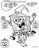 Coloring Halloween Spongebob Pages Popular sketch template