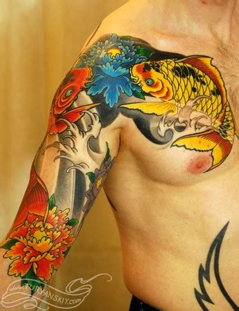 koi fish sleeve tattoo designs  galleries