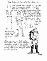 Crossed Arms Draw Worksheet Worksheets Man Artist Young sketch template