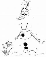 Dot Dots Connect Frozen Olaf Snowman Disney Printable Kids Coloring Pages Worksheets Preschool Worksheet Numbers Printables Anna Elsa Connectthedots101 Drawing sketch template