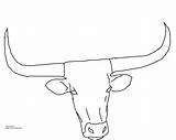 Longhorn Coloring Cow Pages Texas Drawing Head Printable Steer Cattle Color Face Clipart Bull Outline Horns Draw Cartoon Drawings Long sketch template
