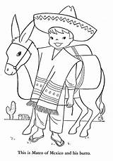 Poncho Lands Amerique Peru Charro Coloriages Colorear Amérique Brazil Colouring Sombrero Qisforquilter Thème Visiter sketch template