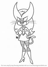 Puppet Atomic Kitty Naughty Draw Step sketch template