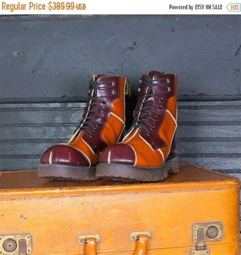 vintage dr martens boots patchwork fluevog  martens uk  etsy