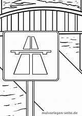 Autobahn Verkehrszeichen Malvorlage Verkehrsschild Ausmalbilder Malvorlagen Ausmalen Auffahrt Beginn Kostenlose sketch template