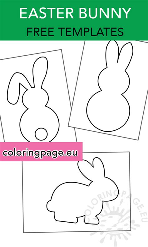 printable template  easter bunny
