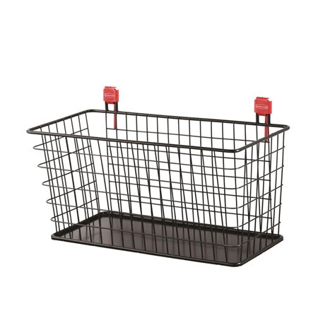 rubbermaid large black shed wire basket   home