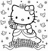 Kitty Hello Coloring Pages Princess Printable Birthday Happy Sanrio Kids Colouring Print Drawing Color Cartoon Coloringpages Sheet Girls Valentine Nirvana sketch template