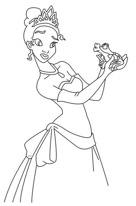 coloring pages princess  frog lottie coloring home