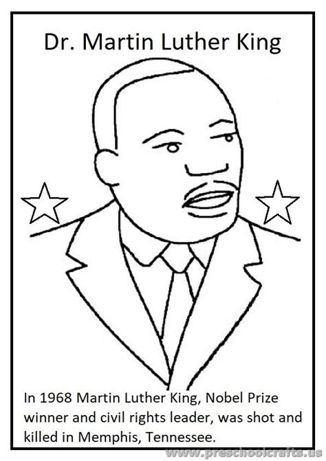 printable martin luther king jr worksheets  kindergarten