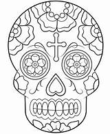 Coloring Sugar Calavera Skull Printable Pages Categories Skulls sketch template