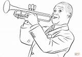 Armstrong Louis Coloring Pages Printable Sheet Annie Wonder Stevie Color Drawing Jazz History Month Musicians Kids Music Supercoloring Crafts Sketch sketch template