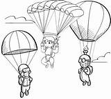 Parachute Coloring Kids Fun Pages Coloringpagesfortoddlers Children Paragliding sketch template