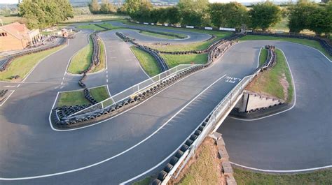 outdoor  kart racing track   beautiful sunny day  herefordshire raceway  weobley