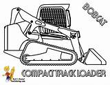 Coloring Pages Loader Construction Excavator Bobcat Drawing Skid Steer Track Tracks Tractors Clipart Silhouette Farm Tractor Macho Colouring Printables Printable sketch template