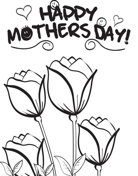 mothers day flowers coloring pages google search rose coloring pages