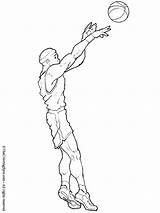 Basketball Player Drawing Drawings Un Sports Pages Dessin Basket Joueur Sport Coloriage Shoot Players Coloring Pose Draw Colorier Ball Basketballers sketch template