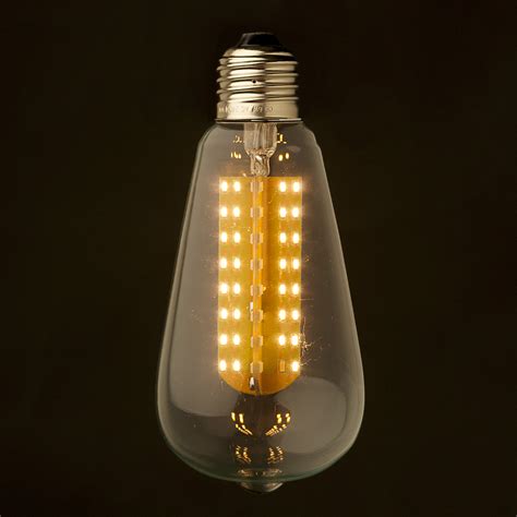 watt dimmable led  clear edison bulb