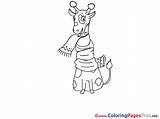 Giraffe Scarf Colouring Sheet Coloring Title sketch template