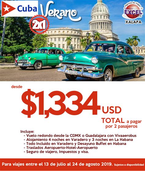Regresa La Promoción Cuba Al 2x1 Viajes Hasta El 24 Agosto 2019
