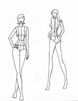 Croquis Back Front Female Fashion Template Drawing Sketch Illustration Views Deviantart Figure Templates Realistic Illustrations sketch template