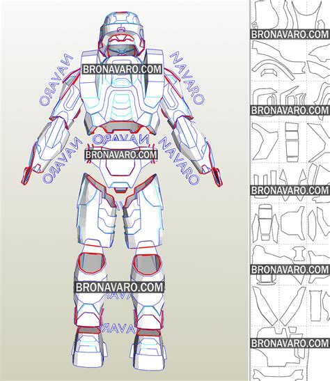 halo  cosplay armor template master chief full armor pepakura navaro