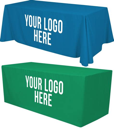 custom tablecloth  logo company  boost  booth table covers depot
