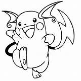 Raichu Coloring Pokemon Pages Drawing Lineart Drawings Color Printable Getdrawings Template Sketch Templates sketch template