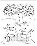 Picnic Teddy Bear Coloring Pages sketch template