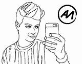 Selfie Coloring Mateo Abraham Designlooter Drawings 59kb 470px sketch template