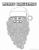 Printable Coloring Santa Christmas Claus Version sketch template