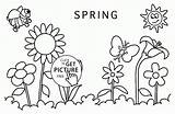 Spring Drawing Seasons Coloring Kids Pages Summer Printable Flower Drawings Colouring Wuppsy Around Getdrawings Gif Printables Paintingvalley Visit sketch template