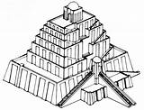 Ziggurat Mesopotamia Drawing Ur Arquitectura La Coloring Sketch Historia Template Tablero Seleccionar sketch template
