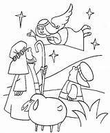 Coloring Pages Angel Christmas Choose Board Nativity Christian Story sketch template