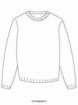 Sweater Winter Coloring Eu sketch template