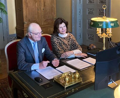 Swedish Royal Couple And Crown Princess Couple Attend Meeting On The