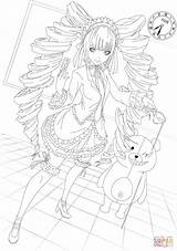 Coloring Celestia Ludenberg Pages Dangan Gambler Ronpa Lineart Drawing License Printable Deviantart sketch template