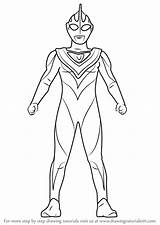 Ultraman Drawing Gaia Draw Step Coloring Pages Cartoon Tutorials Learn Drawings Paintingvalley Tutorial sketch template