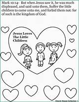 Coloring Jesus Loves Children Little Pages Sunday School God Preschool Kids Bible Another Lesson Lessons Print Craft Crafts Enemies Sheets sketch template