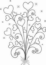 Embroidery Hearts sketch template