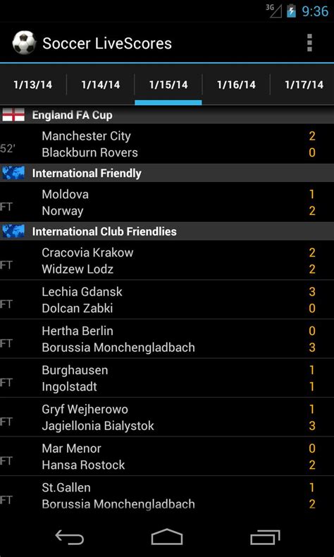 soccer livescores  android apk