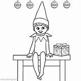 Elf Shelf Coloring Pages Christmas Present Printable Xcolorings 670px 45k Resolution Info Type  Size sketch template