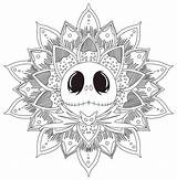 Mandala Coloring Jack Nightmare Pages Christmas Before Skellington Mandalas Character Adults Adult Color Hard Anxiety Inspired Main His Halloween Disney sketch template