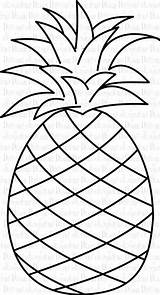 Pineapple Outline Clipart Drawing Coloring Template Clip Pages Printable Apple Drawings Ananas Colouring Kids Hawaiian Cute Fruit Search Print Craft sketch template